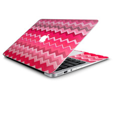 Skin Wrap for Macbook Air 11 inch Red Pink Chevron