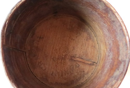 Antique Daniel Cragin BENTWOOD DRY MEASURE - 2 QUART - Picture 8 of 16