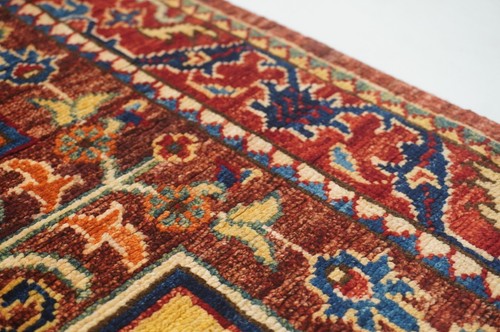 3 x 13 ft Maroon Bakhtiari Oriental Afghan Hand knotted Transitional Runner Rug - Picture 9 of 17