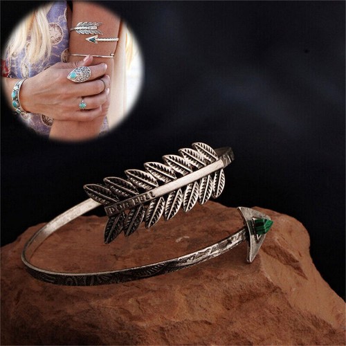 Fashion Armband Adjustable Arm Cuff Vintage Bracelet Armlet Arrow Bohemian Gift - Picture 5 of 16