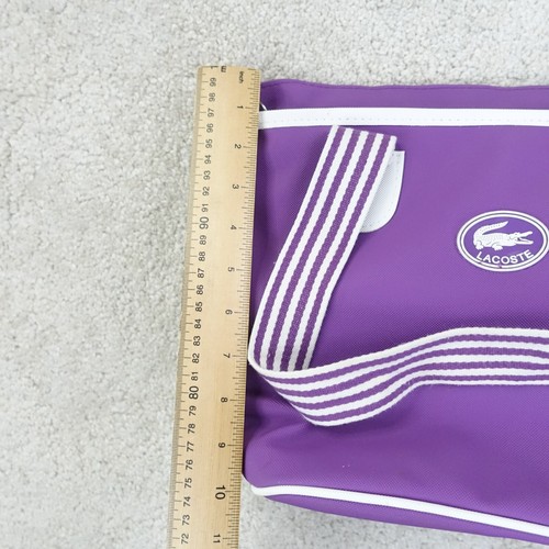 Lacoste Tasche Lila Reißverschluss Preppy Strand Golf Sommer Handtasche Vintage Style - Bild 17 von 18