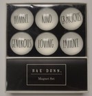 Rae Dunn Humble 6 Glass-Dome Magnets New In Box