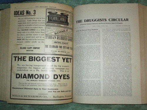 Antique 1907 DRUGGIST CIRCULAR Bound Huge 12 Volume Tome Drug Vintage Apothecary - Picture 9 of 11