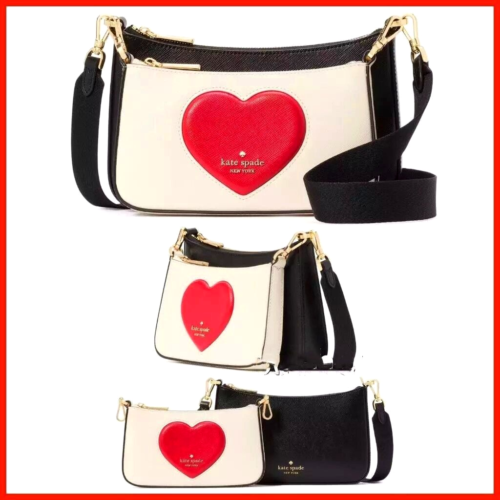 Kate Spade DUETT BAUSCHIGES HERZ CROSSBODY 2-TEILIGES SET KK263 NEU MIT ETIKETT $ 369 NEU MIT ETIKETT🎀NEU - Bild 8 von 16