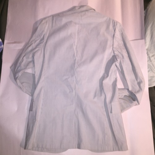 NWOT auth CALVIN KLEIN COLLECTION mens size MEDfitted SEARSUCKER jacket SAMPLE - Picture 6 of 8
