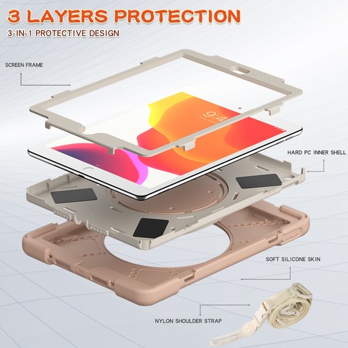360° Rotating Stand Hand Holder Shoulder Strap Case For iPad Mini 4 5 Pro 9.7'' - Picture 85 of 130