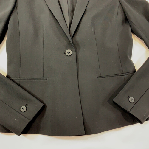 Elie Tahari Blazer Suit Jacket Single Button Black Wool Blend Slim Fit S Women 2 - Picture 5 of 24