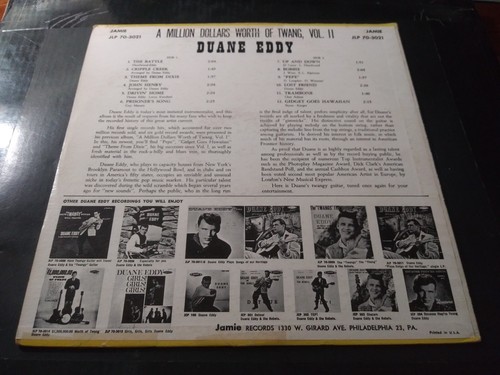 Duane Eddy - $1,000,000.00 Worth Of Twang Vol II VG Original DG Mono Record 1961 - Picture 2 of 4