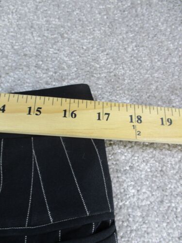Vintage Polo By Ralph Lauren Suit Mens 44 R Black Pinstripe Wool - Picture 12 of 14