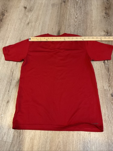 REEBOK Playdry - Crew Neck Short Sleeve T-Shirt - Red - Boy's Size 10-12 Medium - Picture 6 of 11