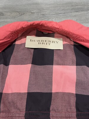 Burberry Brit Mens Bradford Jacket Peach Red Size Large Burberry Brit Mens Bradford Jacket Peach Red Size Large