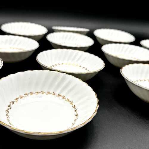 Royal Doulton ADRIAN MCM 5.25” Fruit/Dessert Bowls SET/12 Gold Laurel England - Picture 12 of 20