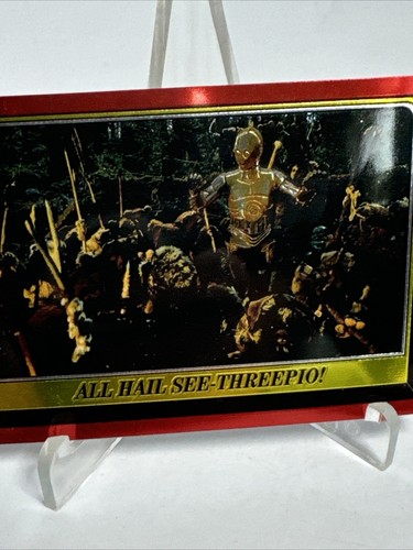 1999 Topps Star Wars Chrome Archives Trading Card #77 All Hail See-threepio! NM - Picture 7 of 8