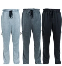 3 Pack Men’s Lightweight Jogger Pants Spring Fall Casual Sweatpants with Zipper