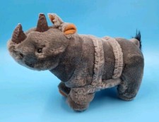 Plüsch Nashorn 🦏 Grau 21 cm 🦏 Stehend Kuscheltier Stofftier
