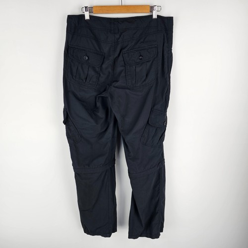 Kathmandu Cargo Pants Womens Size 14 Black Zip Off Cotton Nylon Hiking Casual - Picture 8 of 8