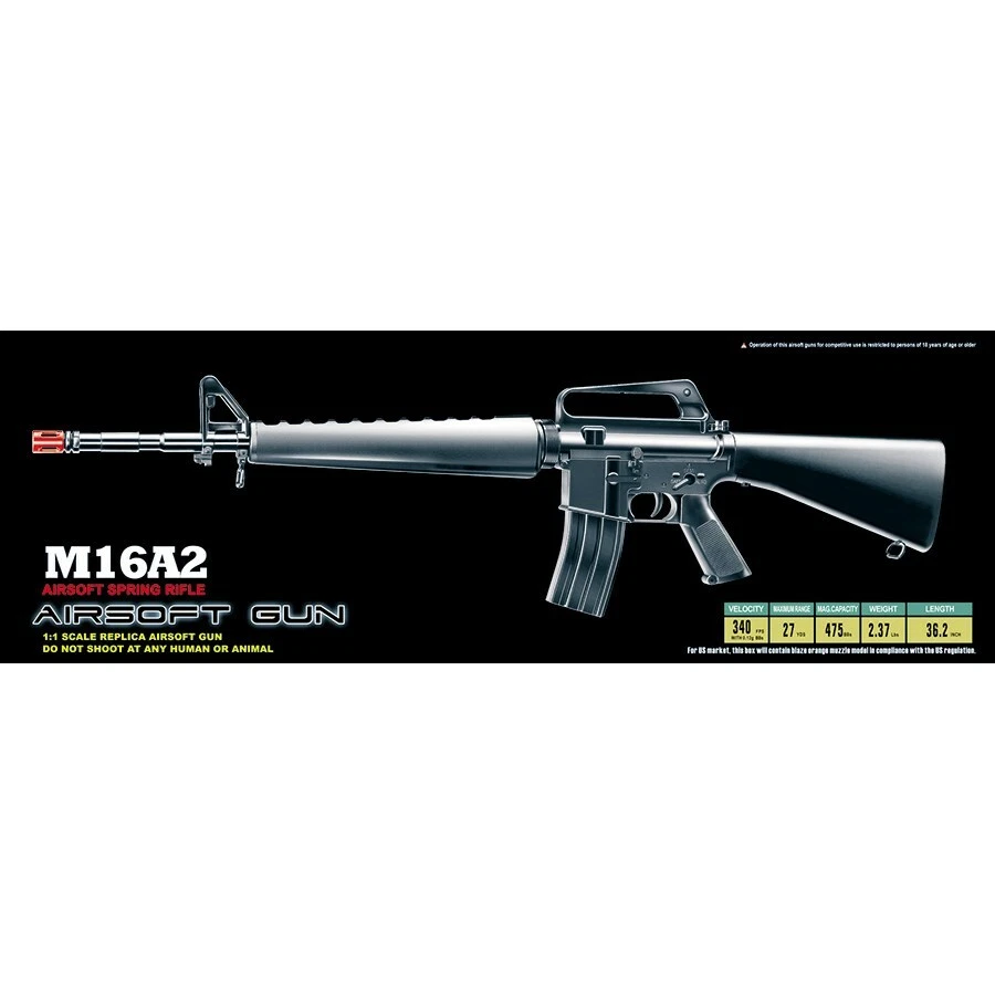 340 FPS WELL M16A2 VIETNAM SPRING AIRSOFT RIFLE GUN w/ 6mm BBs BB M16 A1 |  eBay