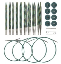 Knit Picks Options Wood Interchangeable Knitting Needle Set - US 4-11  - Caspian