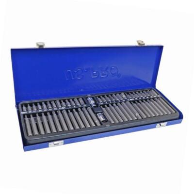 US PRO Bit Set Sechskant Spline Torx 58tlg 3/8  & 1/2  Adapter tief und flach 1362