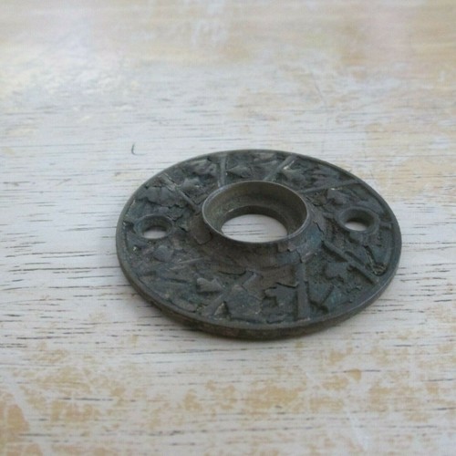 Verzierte antike viktorianische Bronze Türklinke Abdeckung, 2 Zoll - Bild 3 von 4