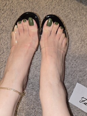 Gianvito Rossi Glass Trasp PVC Slip On Sandals Shoes EU 36 US 6 5.5