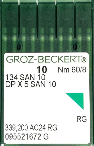 GROZ-BECKERT DPX5 SAN 10 134 SAN 10 SIZE 60/8 BROTHER LOCKSTITCH MACHINE NEEDLES - Picture 2 of 3