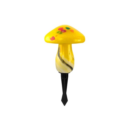New Infinity X1 Glass Mushroom Landscape Solar Lights, 3-pack Red/Yellow/Orange - Picture 4 of 18