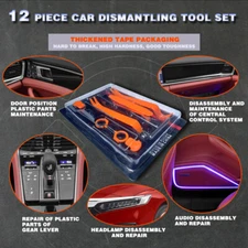 12 PCS For Car Radio Panel Door Dash Clip Fastener Plastic Trim Removal Tool Kit