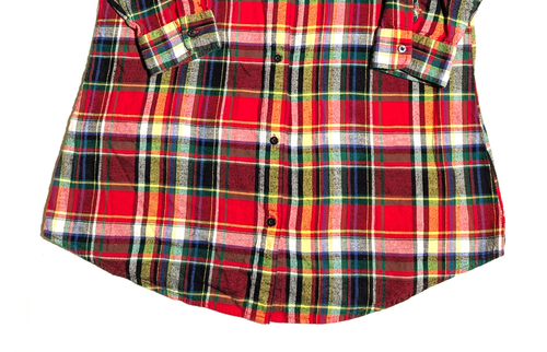 Women's Lauren Ralph Lauren Plaid Flannel Sleep Shirt Size L - Picture 4 of 9