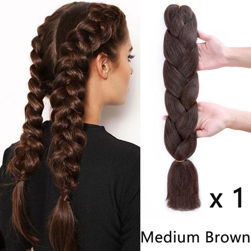 For Festival 24" Jumbo Braiding Hair Extensions Braids Twist Ombre Real As Human - Picture 15 of 193