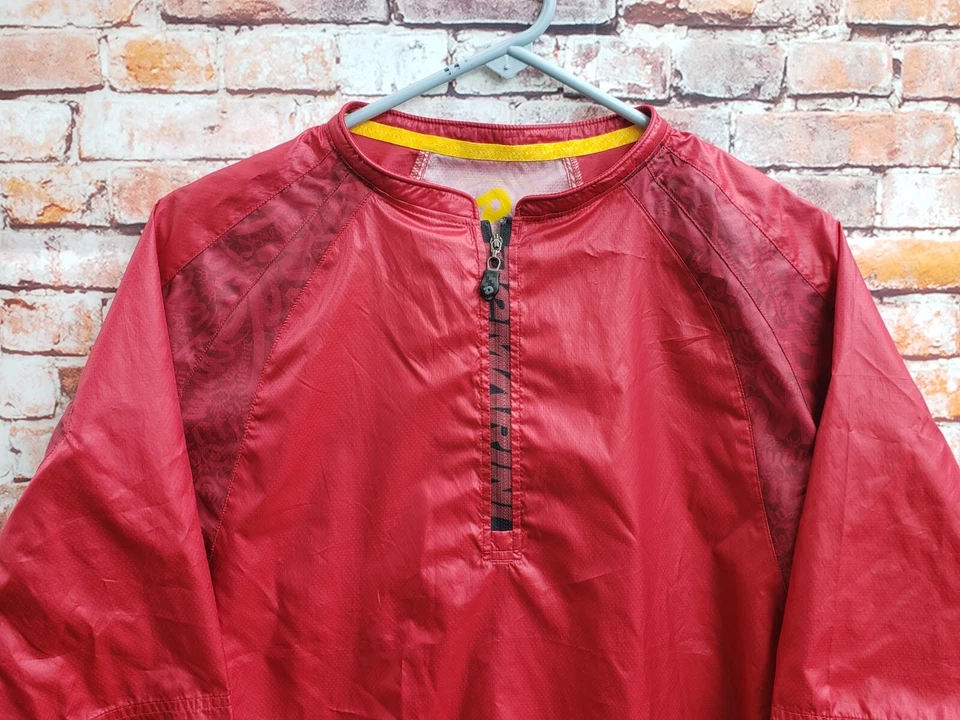 🔥 DeMarini Quarter Zip Red Lightweight Windbreaker Shirt Jacket Youth Large L - Image 2 of 4