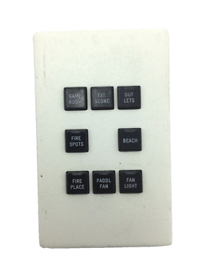 LiteTouch/ Savant 8-Button Keypad Dimmer (White With Black Buttons)