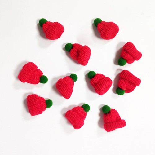 20Pcs mini christmas decorations knitted santa hats For Crafts For Crafts - Bild 6 von 10