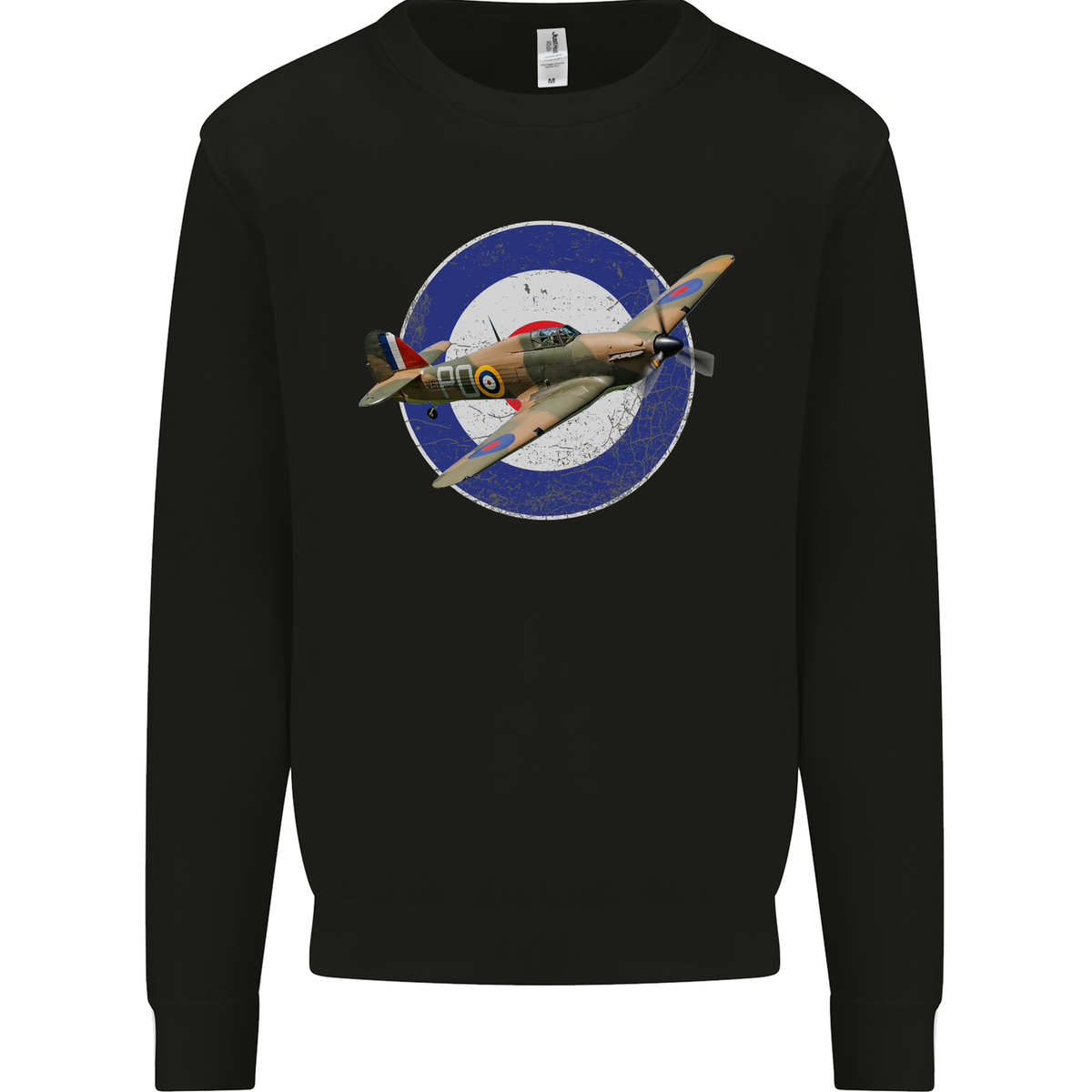 Hawker Hurricane With RAF Ensign Mens Sweatshirt Jumper UK - Main Image
