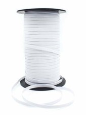 1/4 Inches Braided Hard Elastic - 144 Yards - Color White