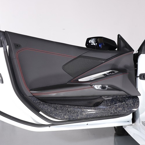2PCS Carbon Fiber Interior Door Panel Anti Kick Trim For Corvette C8 2020-24 - Foto 46 di 75