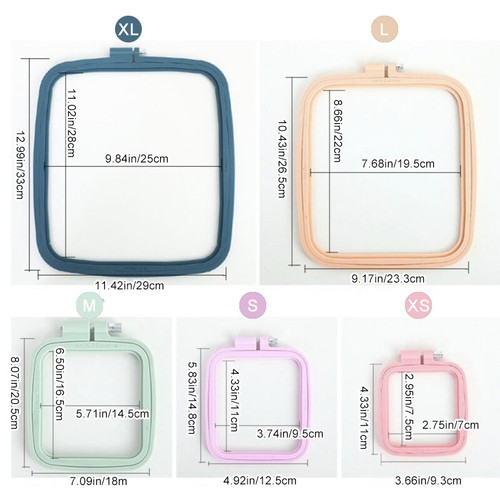 Embroidery Hoops, Square Cross Stitch Hoops, Nurge Hoops - Picture 5 of 17
