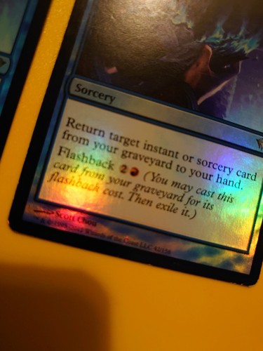 MTG Card. Mystic Retriaval x2 Dark Ascension Blue FOIL as pics 1 has crease - Picture 5 of 7
