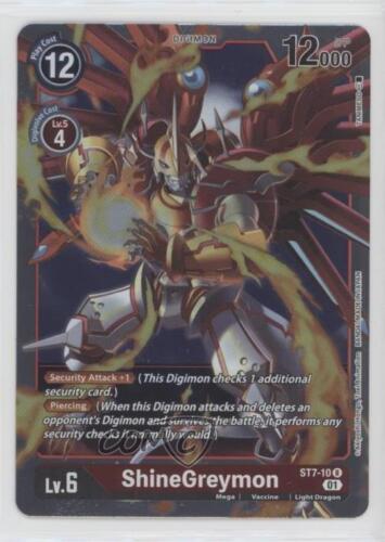 2021 Digimon Card Game - Starter Deck Guilmon ShineGreymon Rare #ST7-10 02l5 - Picture 1 of 3