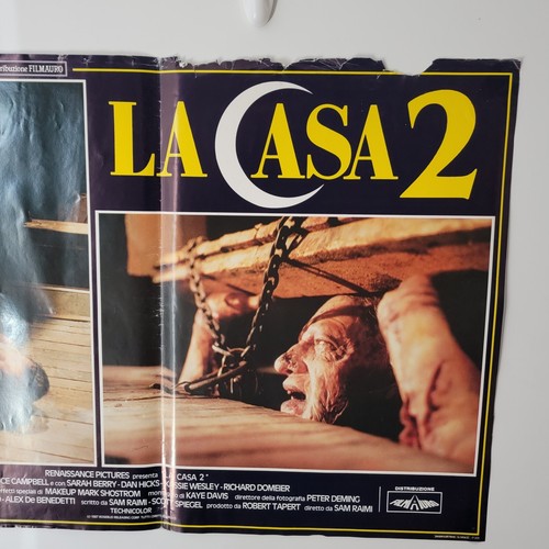 Evil Dead 2 ~ La Casa 2 ~ Italian Photobusta 18x26 ~ 1987 ~ Original Poster - Picture 4 of 8
