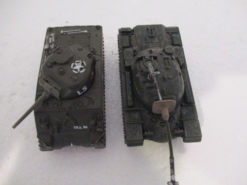 (2) Corgi US ARMY DIE CAST TANKS- M48 Patton Tank USMC & M4 SHERMAN~3"LONG - Picture 3 of 3