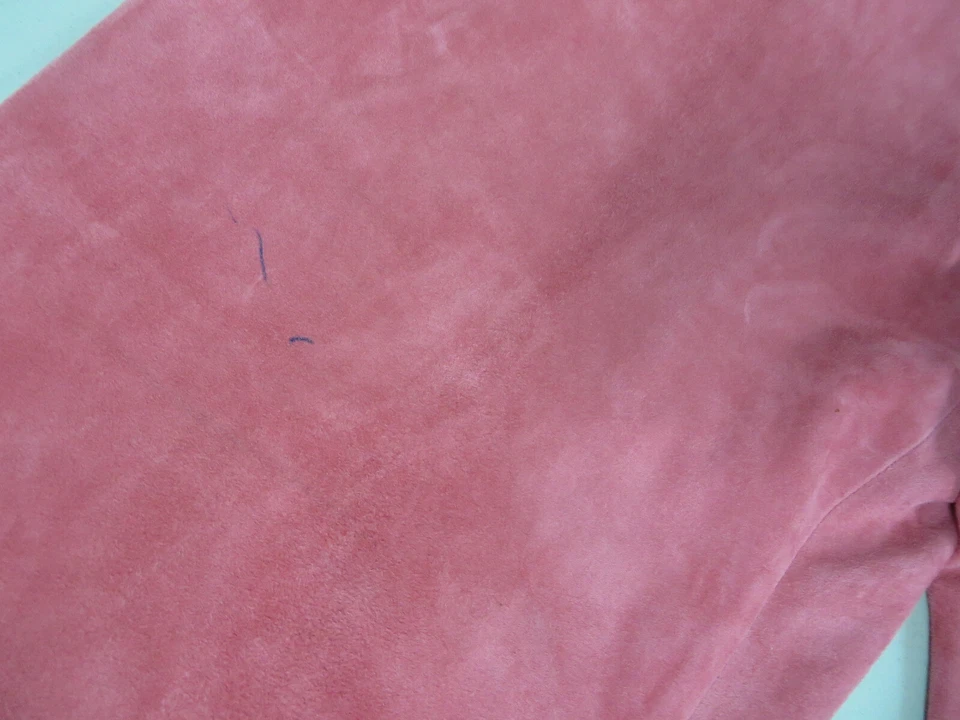 SHAMASK 麂皮绒皮革直筒弹性腰橙色珊瑚裤尺寸 2 — 第 2/4 张图片