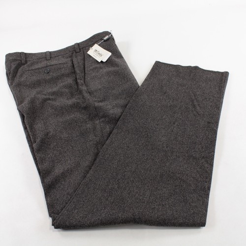 St. Croix NWT Flat Front Dress Pants Size 34 US Gray Wool Blend - Picture 2 of 11