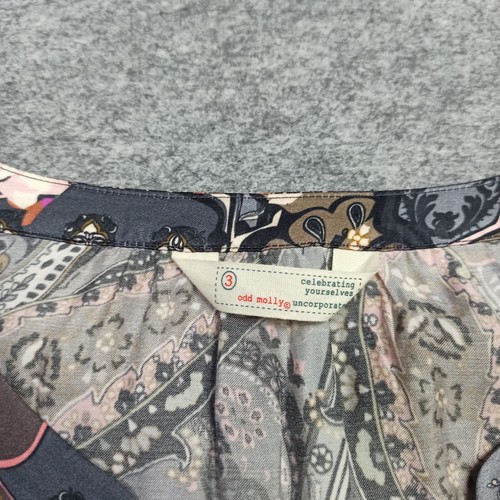 Camicia Odd Molly 3 - L viscosa raso batik floreale paisley boho top camicia 752 - Foto 7 di 13