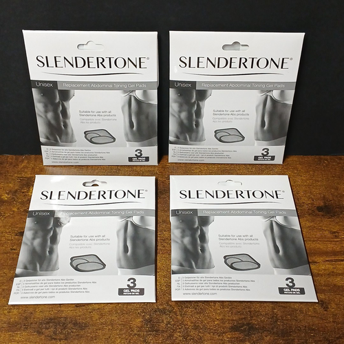 4x Slendertone Ersatz Bauchstraffung Gel Pads Unisex 12 Pads, Ablaufdatum 02/2018