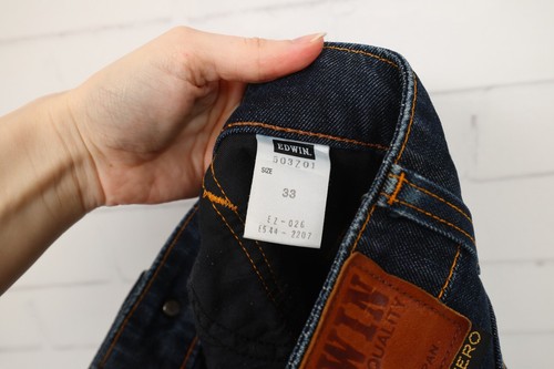 Edwin men's 503 Zero blue denim slim fit jeans size 33 - Picture 12 of 12