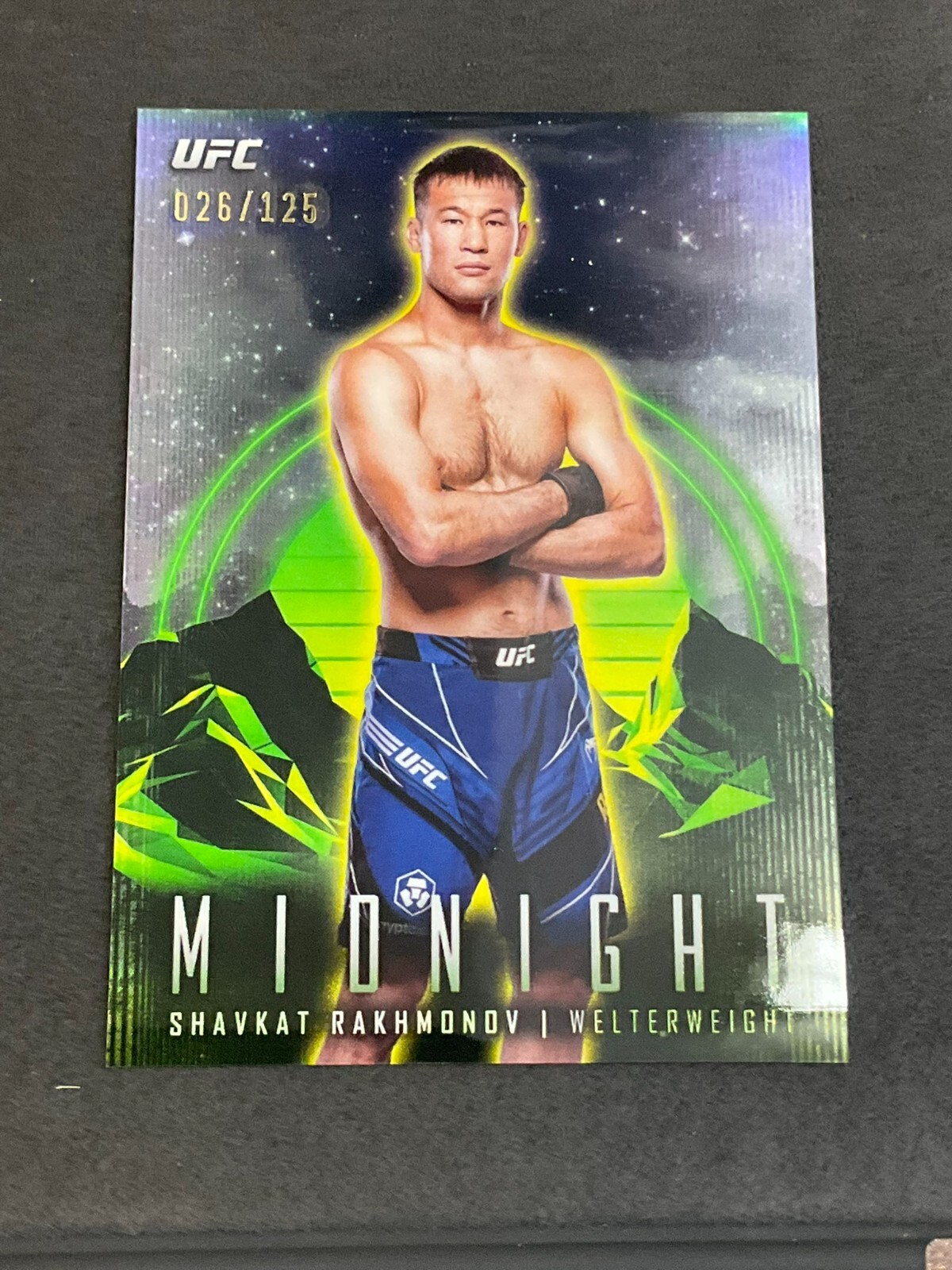 2024 Topps UFC Midnight #24 Shavkat Rakhmonov RARE Morning Parallel 026/125