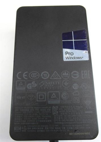 Genuine Microsoft Surface Pro 3 4 5 6 7 X Wall Charger AC Power Adapter 1706 65W - Picture 2 of 3