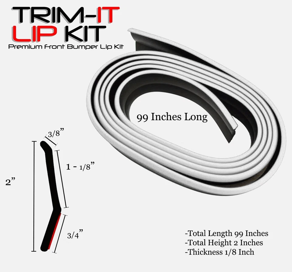 Kit de Labios TRIM-IT Ajuste Universal Parachoques Alerón Labial Cuerpo Kit Ala Blanco Peugeot Foto 4 de 4