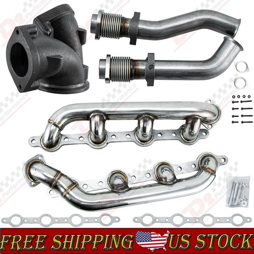 Kit de tubo de turbocompresor y colector tubular para Ford Powerstroke 1999.5-2003 7.3 - Imagen 1 de 9